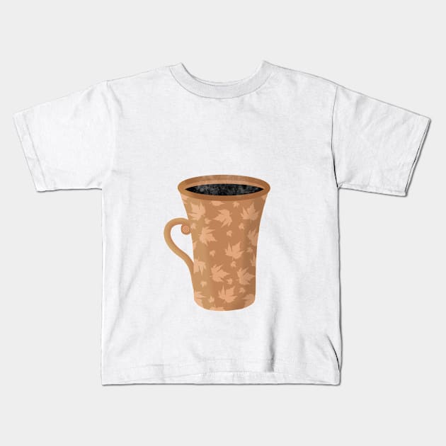 Hot Coffee Kids T-Shirt by MarcyBrennanArt